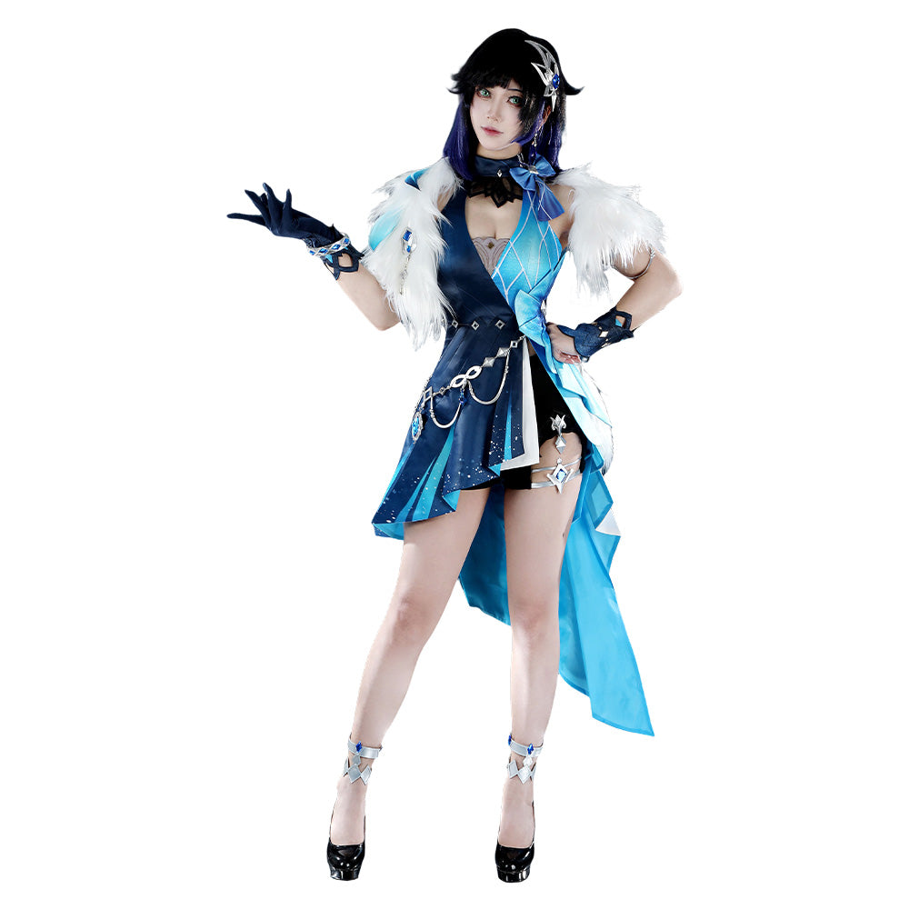 Yelan Genshin Impact Cosplay Kostüm Halloween Karneval Outfits