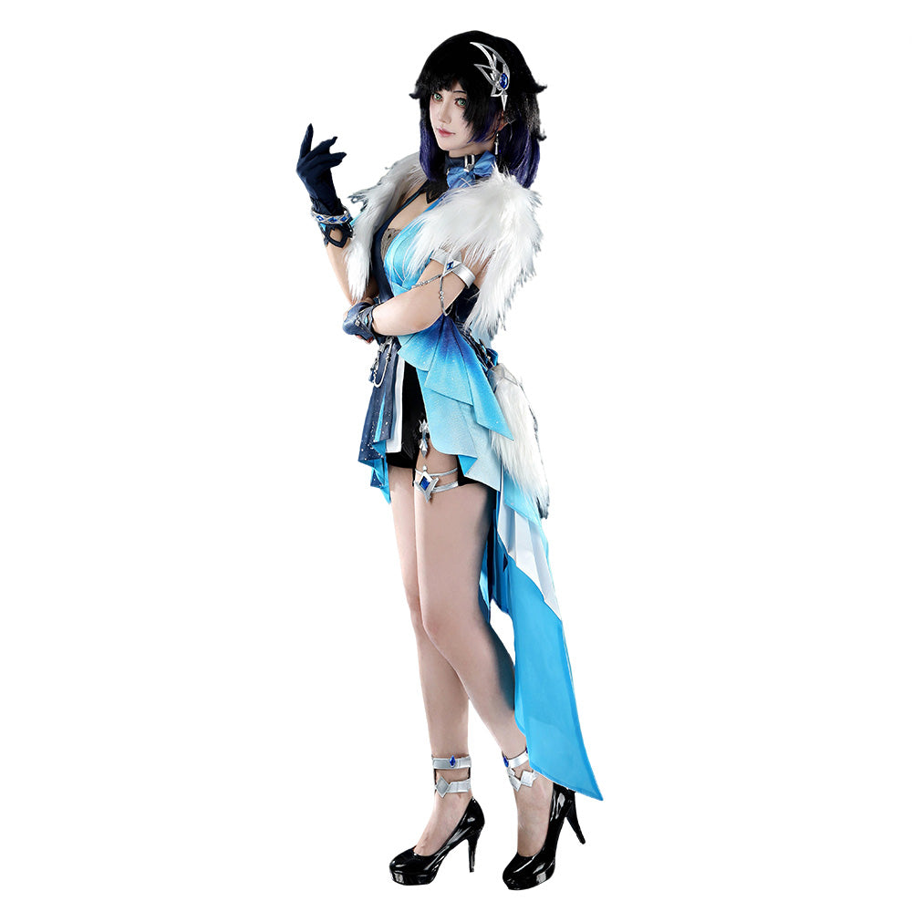 Yelan Genshin Impact Cosplay Kostüm Halloween Karneval Outfits