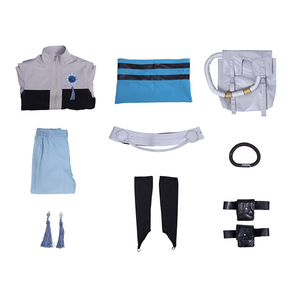Zanka Nijiku Kostüm Gachiakuta Zanka grau Cosplay Outfit