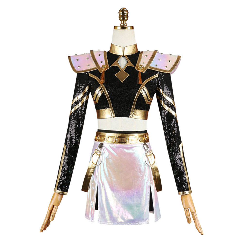 Zoey Golden Kostüm KPop Demon Hunters Girls Group HUNTRIX Zoey Cosplay Outfits