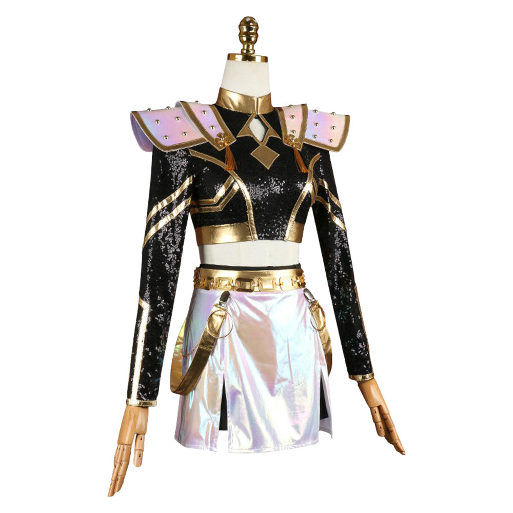 Zoey Golden Kostüm KPop Demon Hunters Girls Group HUNTRIX Zoey Cosplay Outfits