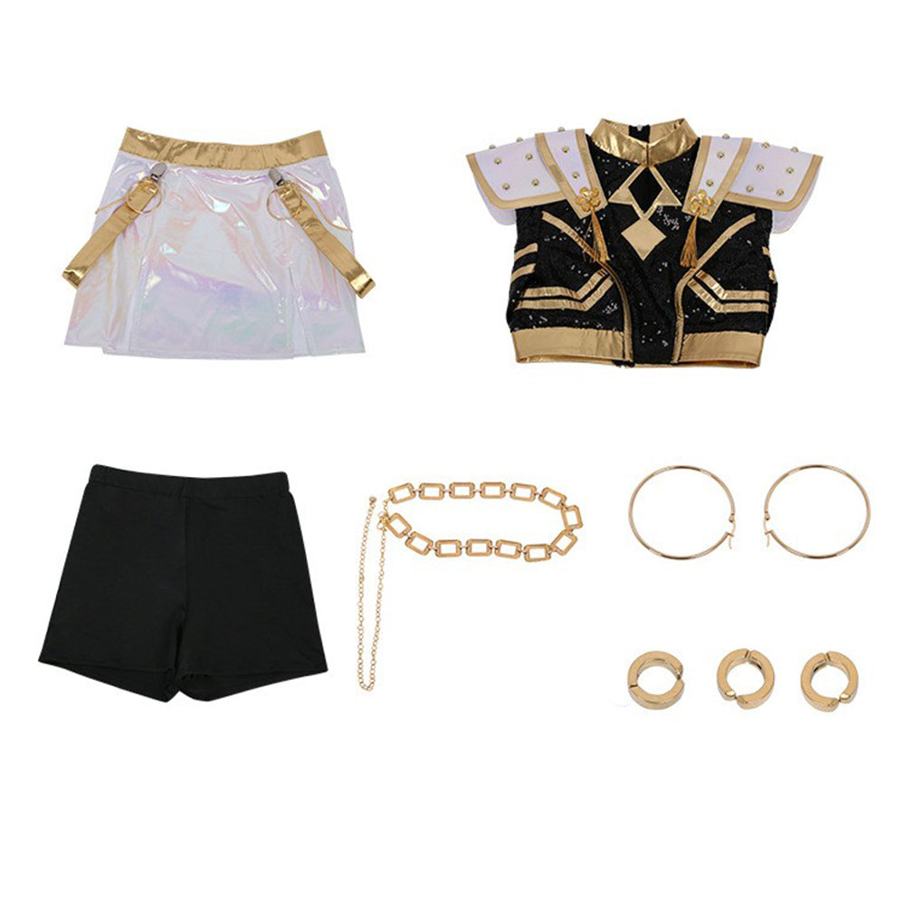 Zoey Golden Kostüm KPop Demon Hunters Girls Group HUNTRIX Zoey Cosplay Outfits