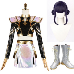 Zoey Golden Kostüm KPop Demon Hunters Girls Group HUNTRIX Zoey Cosplay Outfits