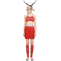 Zoomania Gazelle rot Kostüm Set Zootopia Cosplay Outfits