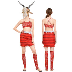 Zoomania Gazelle rot Kostüm Set Zootopia Cosplay Outfits