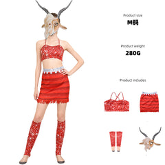 Zoomania Gazelle rot Kostüm Set Zootopia Cosplay Outfits