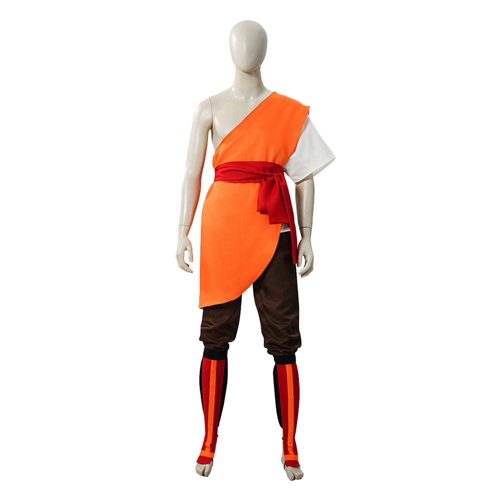 Aang orange Kostüm Set Avatar: The Last Airbender Aang Cosplay Outfit