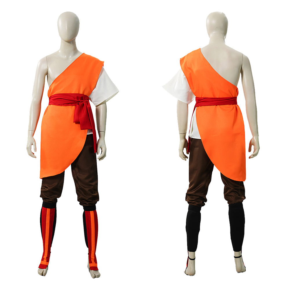 Aang orange Kostüm Set Avatar: The Last Airbender Aang Cosplay Outfit