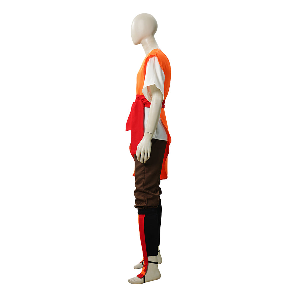 Aang orange Kostüm Set Avatar: The Last Airbender Aang Cosplay Outfit