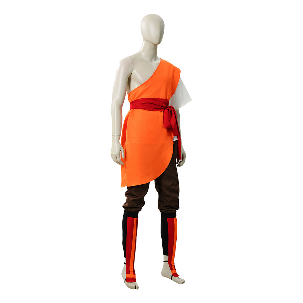 Aang orange Kostüm Set Avatar: The Last Airbender Aang Cosplay Outfit