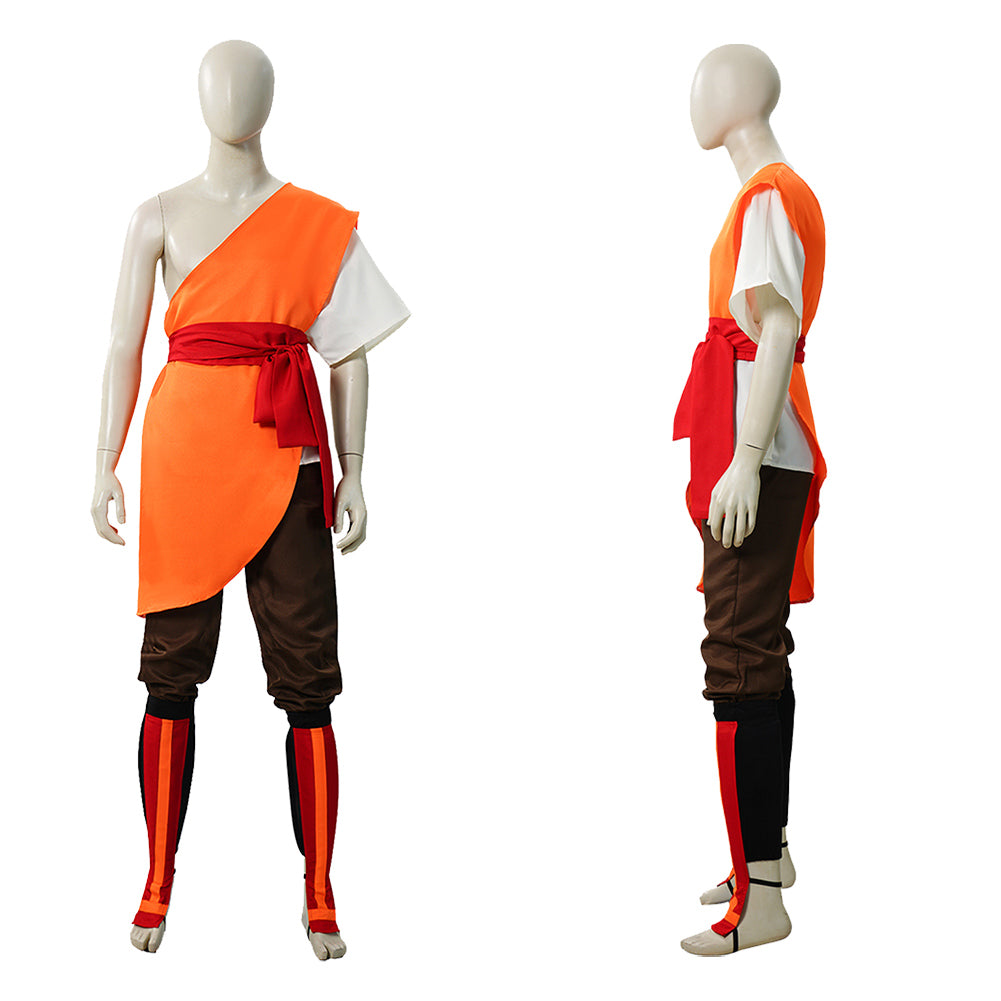 Aang orange Kostüm Set Avatar: The Last Airbender Aang Cosplay Outfit