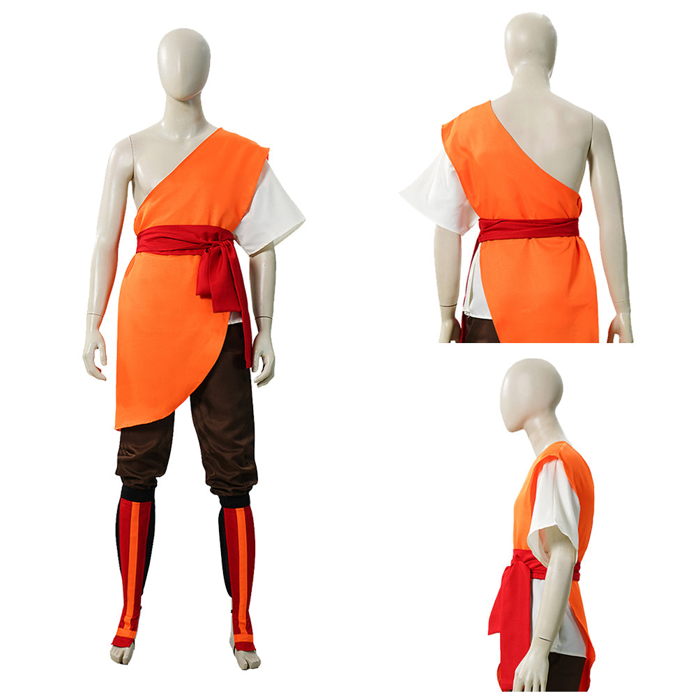 Aang orange Kostüm Set Avatar: The Last Airbender Aang Cosplay Outfit