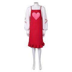 ABBA 70er Jahr Kleid Retro Style Agnetha Fältskog rot Cosplay Halloween Karneval Kostüm