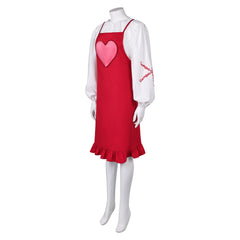 ABBA 70er Jahr Kleid Retro Style Agnetha Fältskog rot Cosplay Halloween Karneval Kostüm