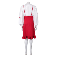 ABBA 70er Jahr Kleid Retro Style Agnetha Fältskog rot Cosplay Halloween Karneval Kostüm