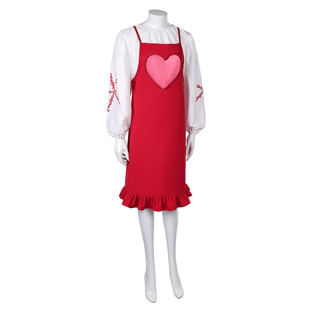 ABBA 70er Jahr Kleid Retro Style Agnetha Fältskog rot Cosplay Halloween Karneval Kostüm