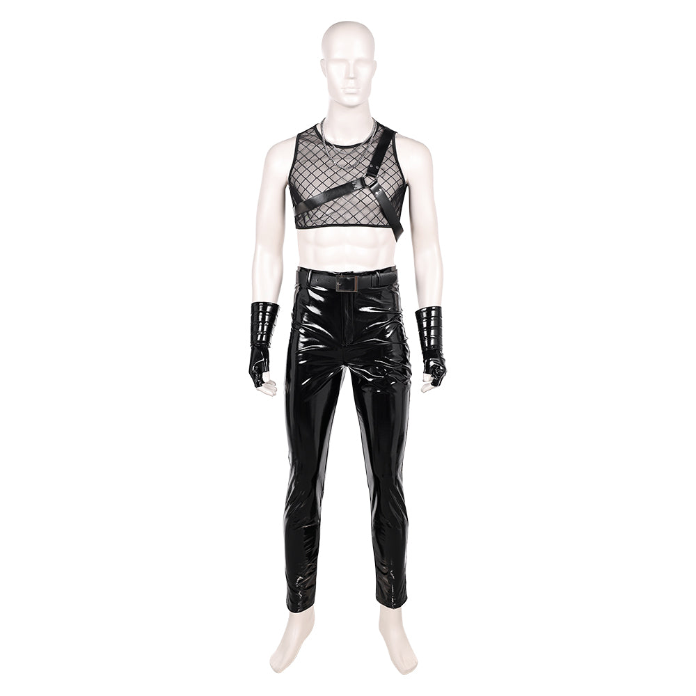 Abby Saja schwarz Kostüm Set K-Pop: Demon Hunters Boys Group Saja Boys Abby Outfits