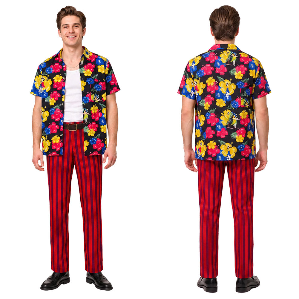 Ace Ventura Jr rot Kostüm Set Ace Ventura Jr.: Pet Detective Ace Ventura Jr Cosplay Outfit