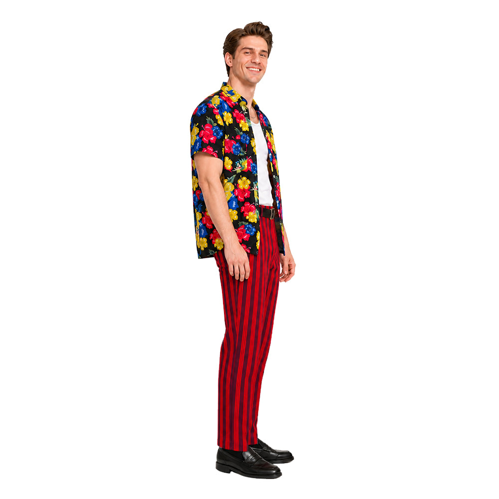 Ace Ventura Jr rot Kostüm Set Ace Ventura Jr.: Pet Detective Ace Ventura Jr Cosplay Outfit