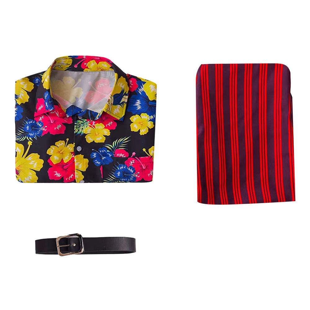 Ace Ventura Jr rot Kostüm Set Ace Ventura Jr.: Pet Detective Ace Ventura Jr Cosplay Outfit