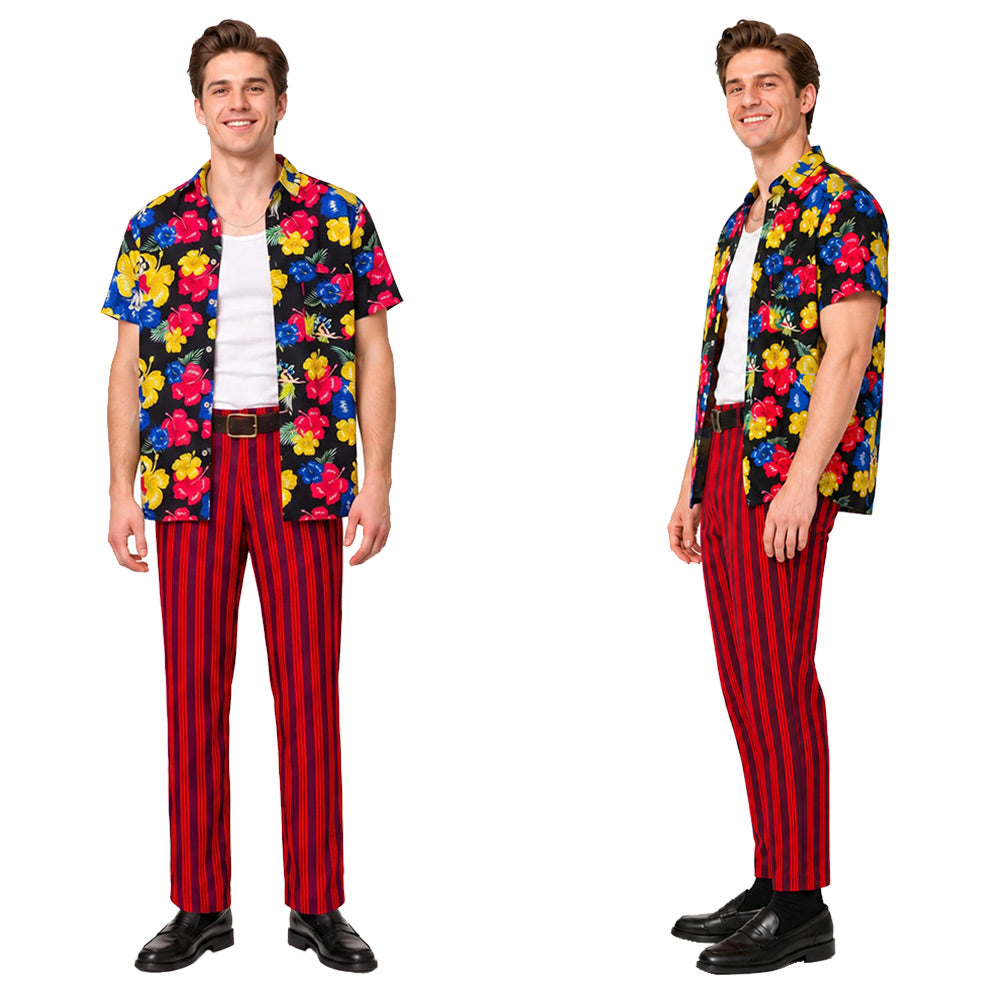 Ace Ventura Jr rot Kostüm Set Ace Ventura Jr.: Pet Detective Ace Ventura Jr Cosplay Outfit