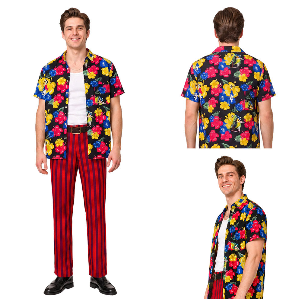 Ace Ventura Jr rot Kostüm Set Ace Ventura Jr.: Pet Detective Ace Ventura Jr Cosplay Outfit