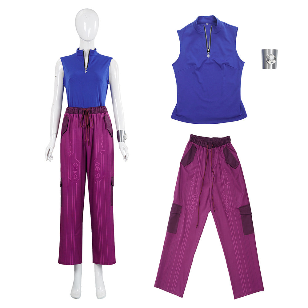 Addison Wells Kostüm Zombies 4: Dawn of the Vampires Addison blau Cosplay Outfits