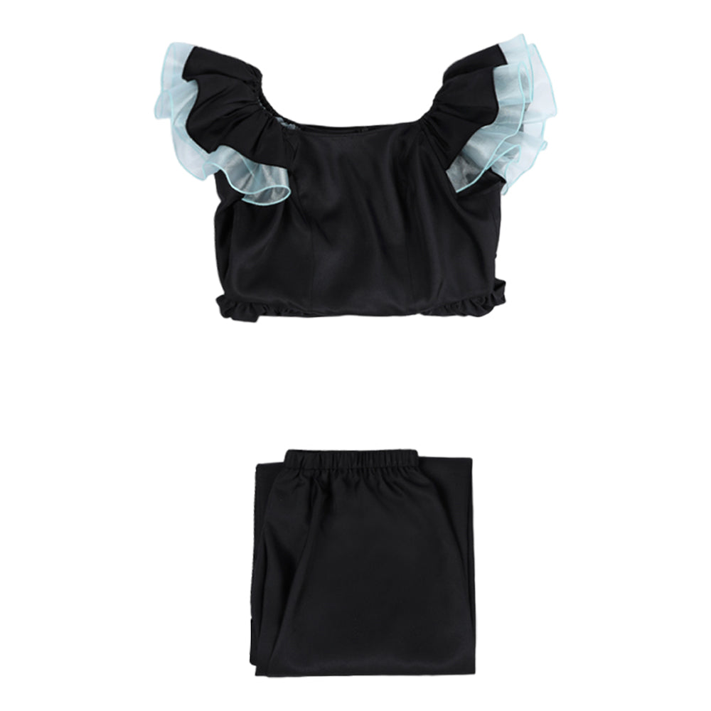 Akane Kurokawa schwarz Kleid Oshi no Ko Akane Cosplay Outfit	 