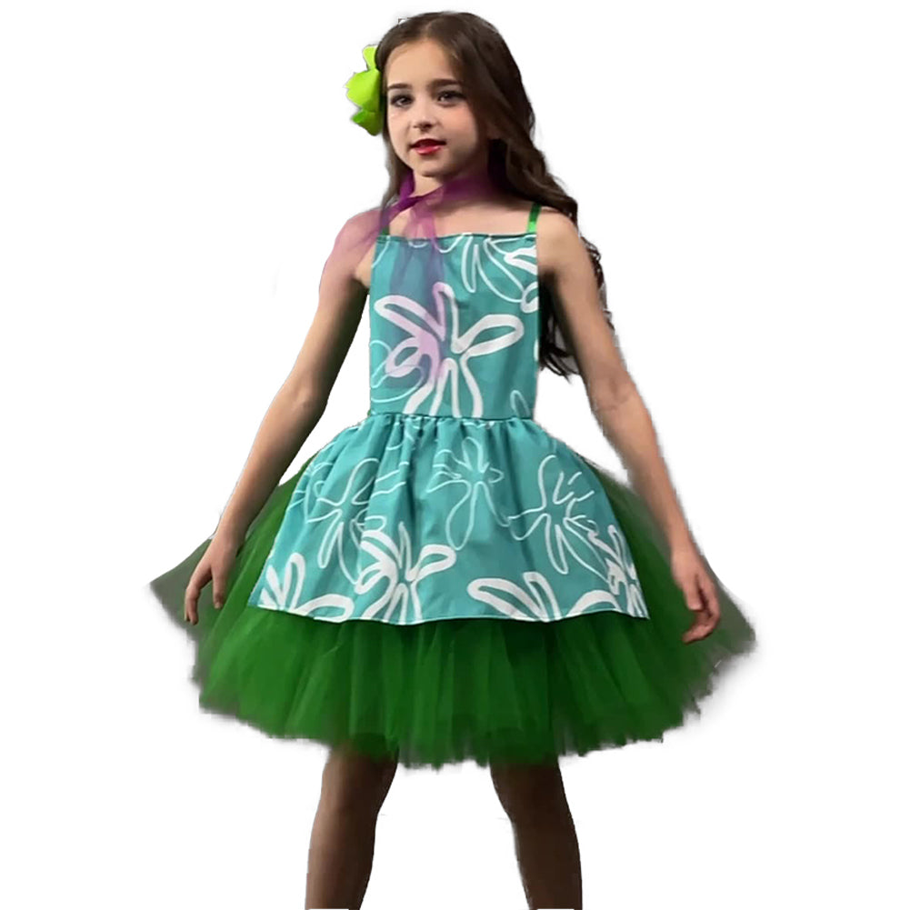 Alles Steht Kopf 2 Kinder Mädchen Kleid Disgust Ekel Cosplay Kostüm Outfits Halloween Karneval Anzug