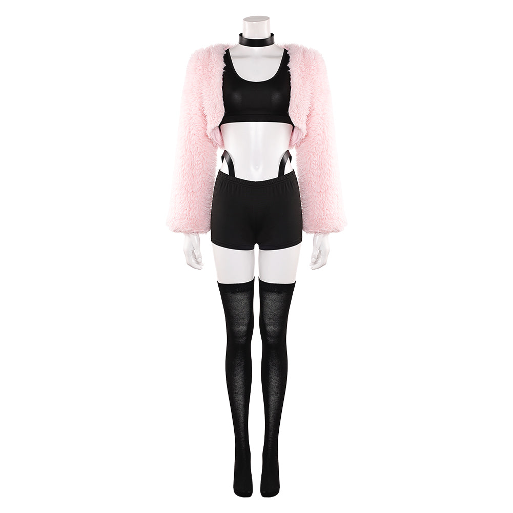 Angel Dust rosa Kostüm Set Hazbin Hotel 2025 Anthony Cosplay Outfit