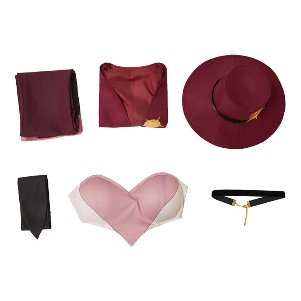 Angel Dust weinrot Kostüm Set Hazbin Hotel 2 Angel Cosplay Kostüm