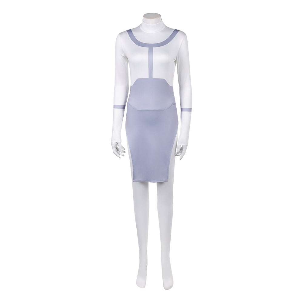 Anissa weiß Overall Invincible Anissa Cosplay Kostüm