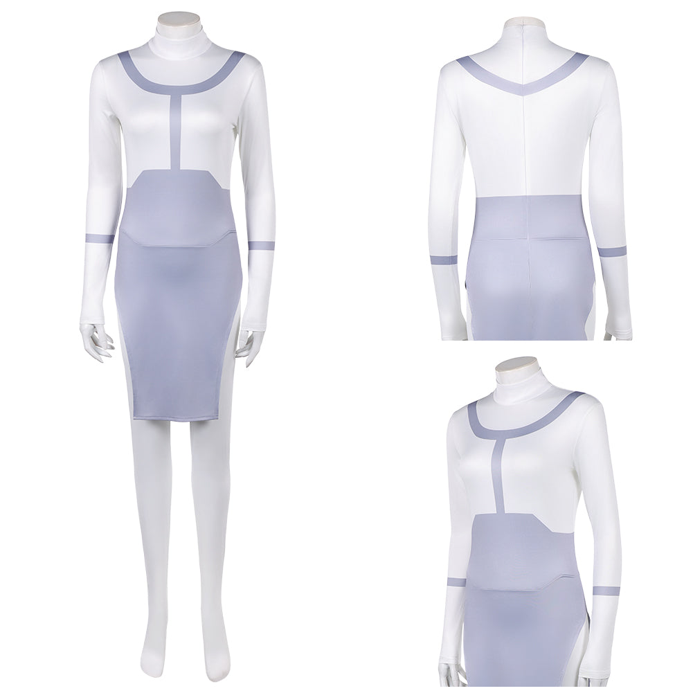 Anissa weiß Overall Invincible Anissa Cosplay Kostüm