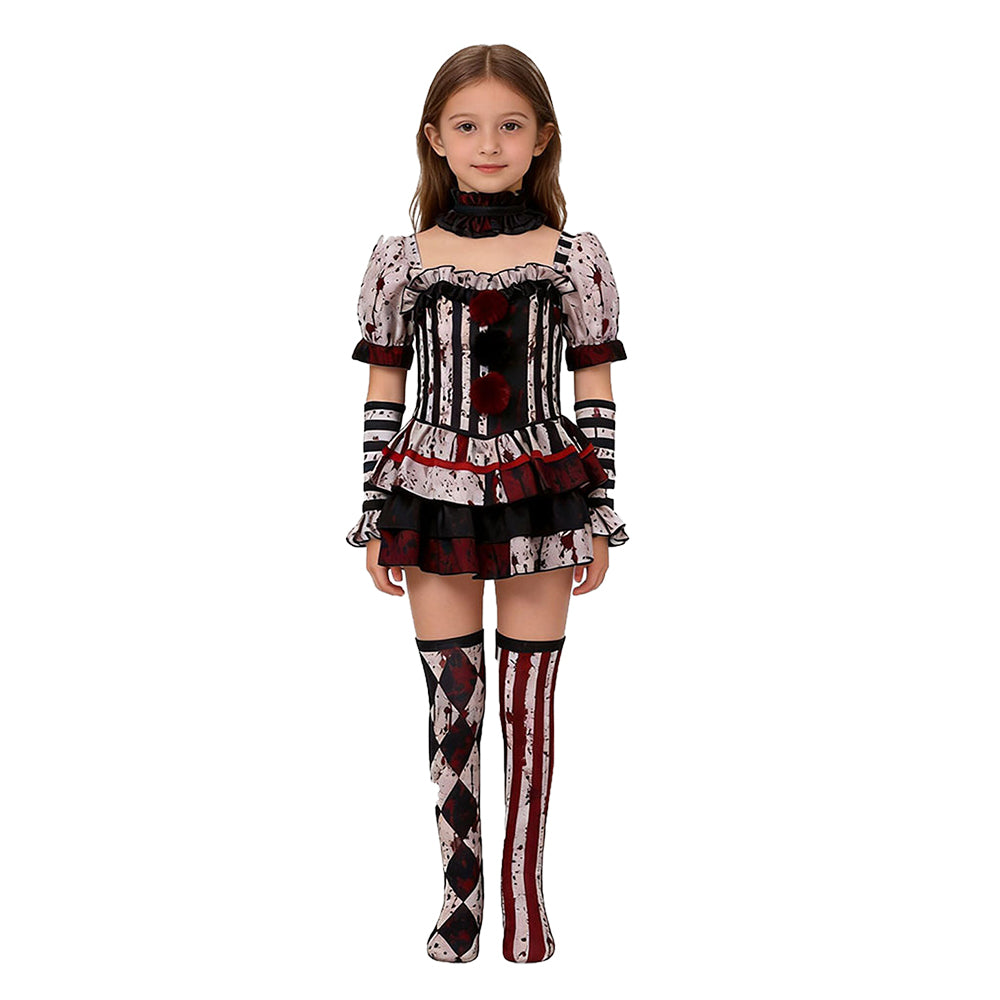Art the Clown Mädchen schwarz Kostüm Set Terrifier Art the Clown Cosplay Outfit