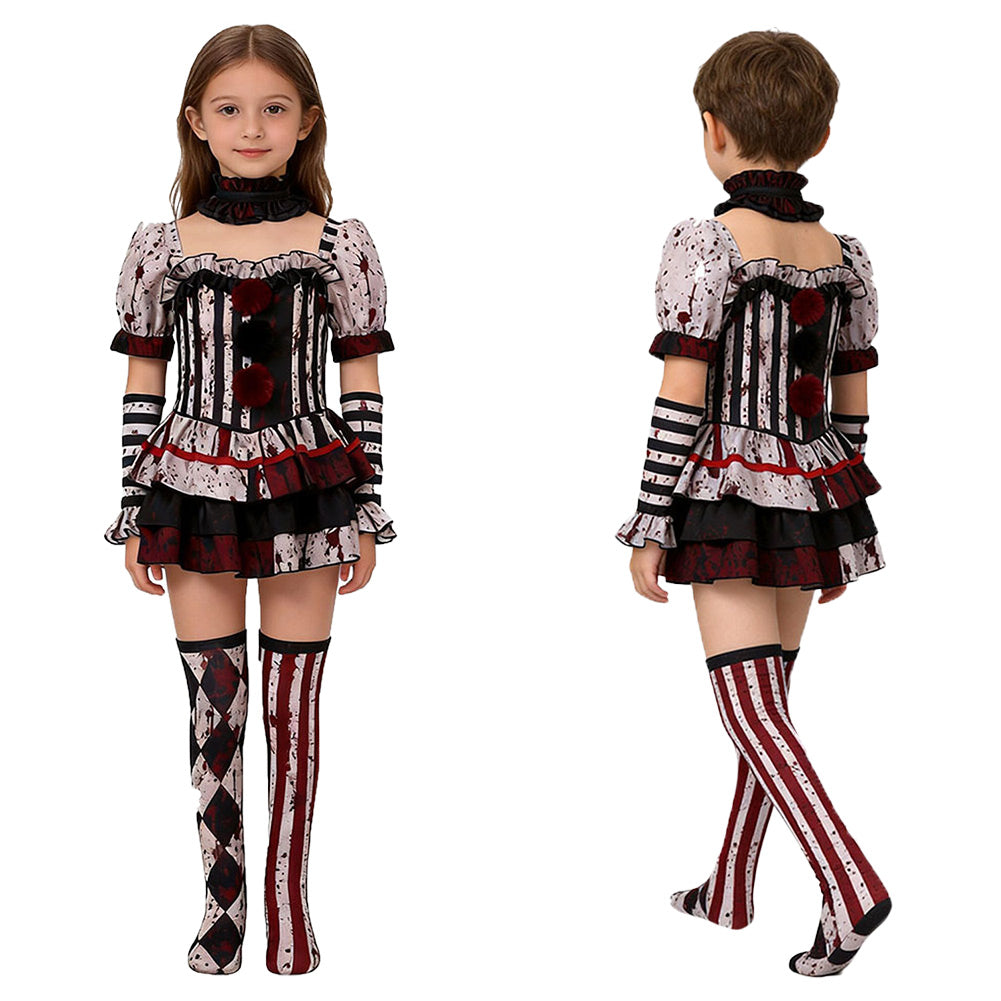 Art the Clown Mädchen schwarz Kostüm Set Terrifier Art the Clown Cosplay Outfit