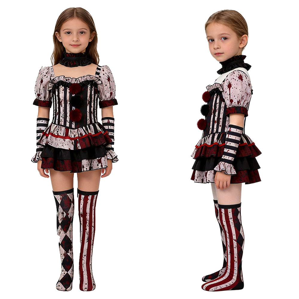 Art the Clown Mädchen schwarz Kostüm Set Terrifier Art the Clown Cosplay Outfit