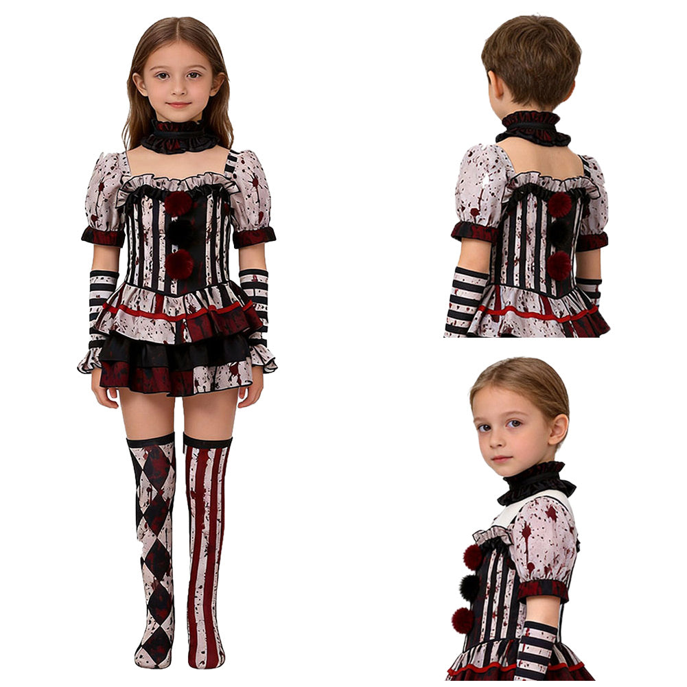 Art the Clown Mädchen schwarz Kostüm Set Terrifier Art the Clown Cosplay Outfit