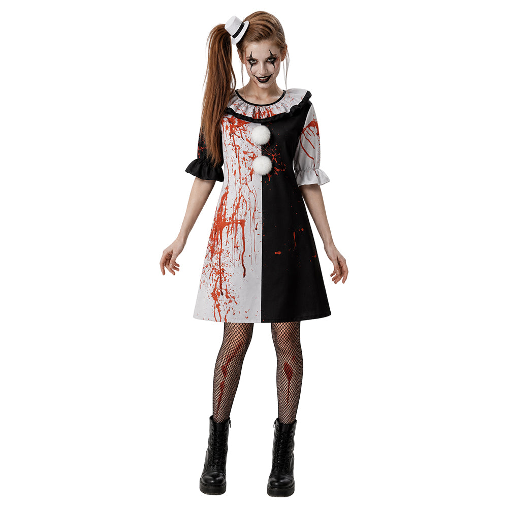 Art The Clown schwarz weiß Kostüm Set Terrifier Art The Clown Cosplay Outfit  Crossplay