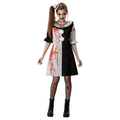 Art The Clown schwarz weiß Kostüm Set Terrifier Art The Clown Cosplay Outfit  Crossplay