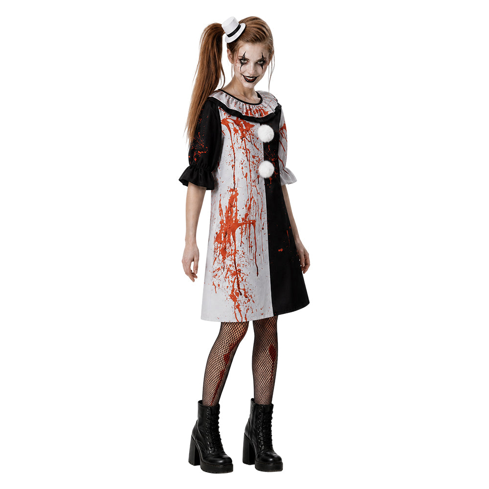 Art The Clown schwarz weiß Kostüm Set Terrifier Art The Clown Cosplay Outfit  Crossplay