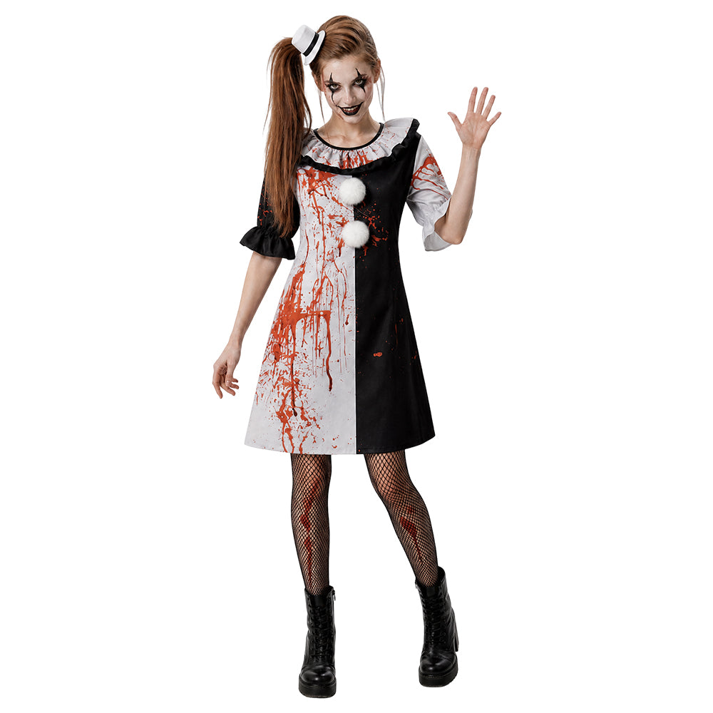 Art The Clown schwarz weiß Kostüm Set Terrifier Art The Clown Cosplay Outfit  Crossplay