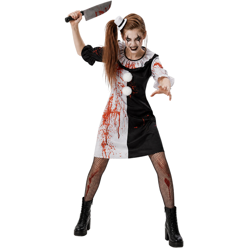 Art The Clown schwarz weiß Kostüm Set Terrifier Art The Clown Cosplay Outfit  Crossplay
