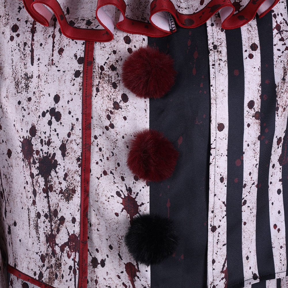 Art The Clown schwarz weiß Kostüm Set Terrifier Art The Clown Herren Cosplay Outfit