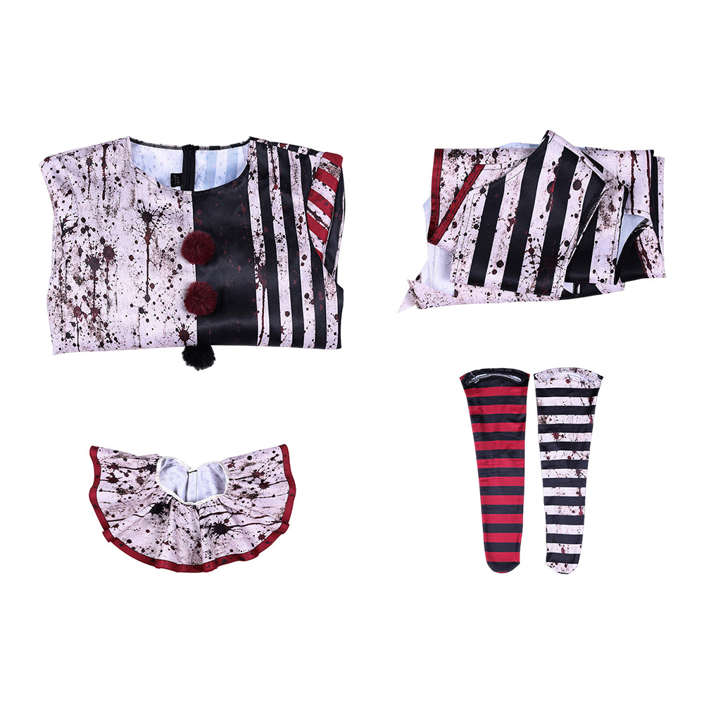 Art The Clown schwarz weiß Kostüm Set Terrifier Art The Clown Herren Cosplay Outfit