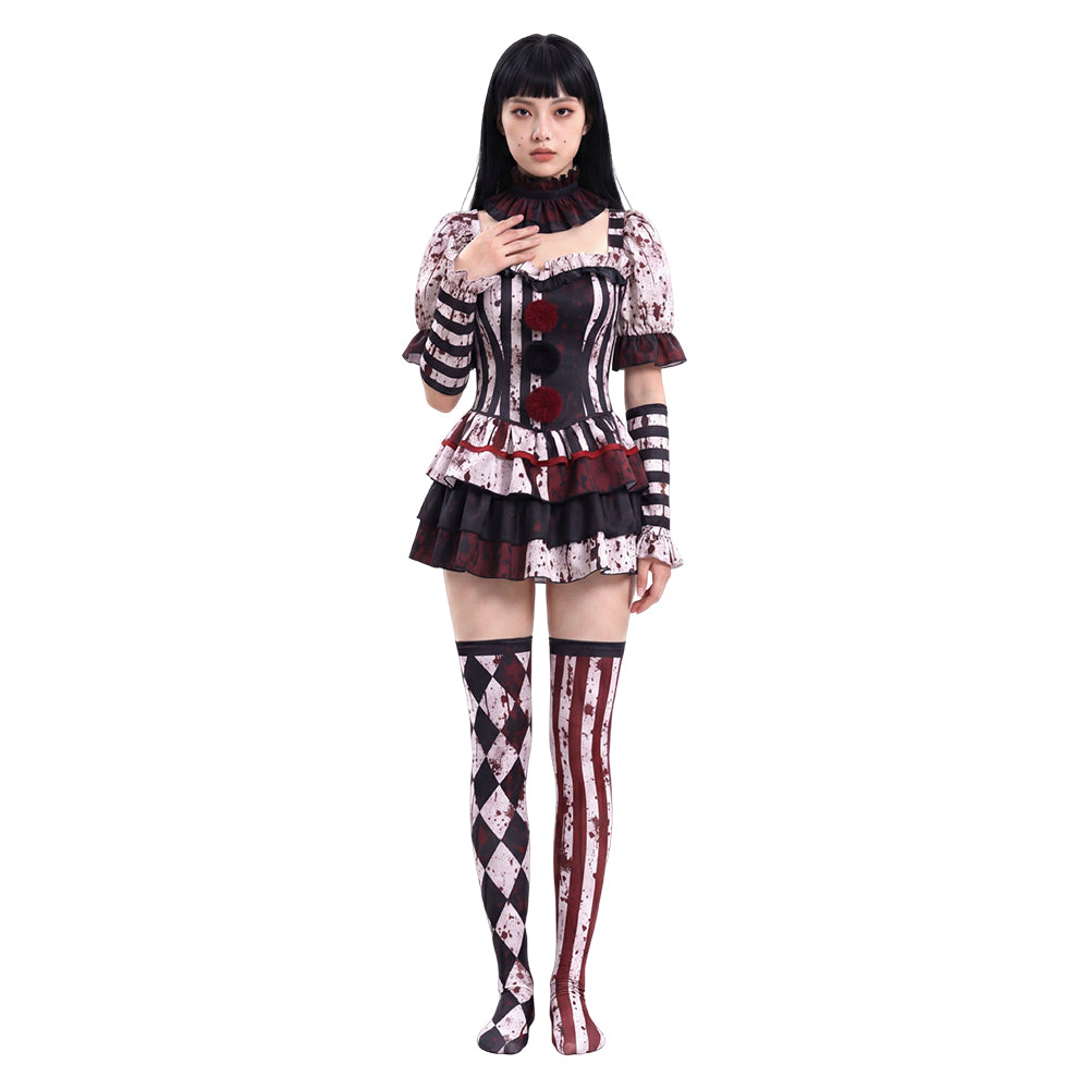 Art The Clown Terrifierweiß schwarz Kostüm Set Terrifier Art The Clown Cosplay Outfit