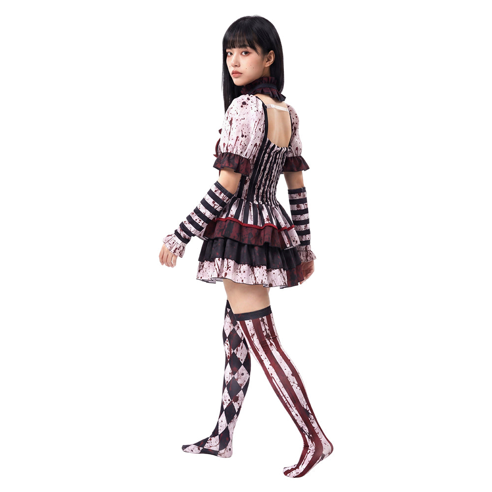 Art The Clown Terrifierweiß schwarz Kostüm Set Terrifier Art The Clown Cosplay Outfit