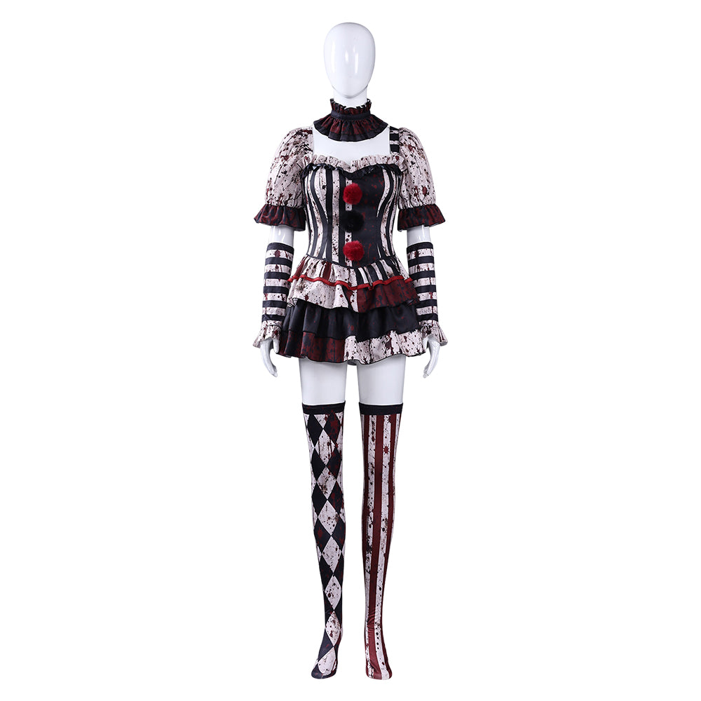Art The Clown Terrifierweiß schwarz Kostüm Set Terrifier Art The Clown Cosplay Outfit