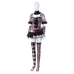 Art The Clown Terrifierweiß schwarz Kostüm Set Terrifier Art The Clown Cosplay Outfit