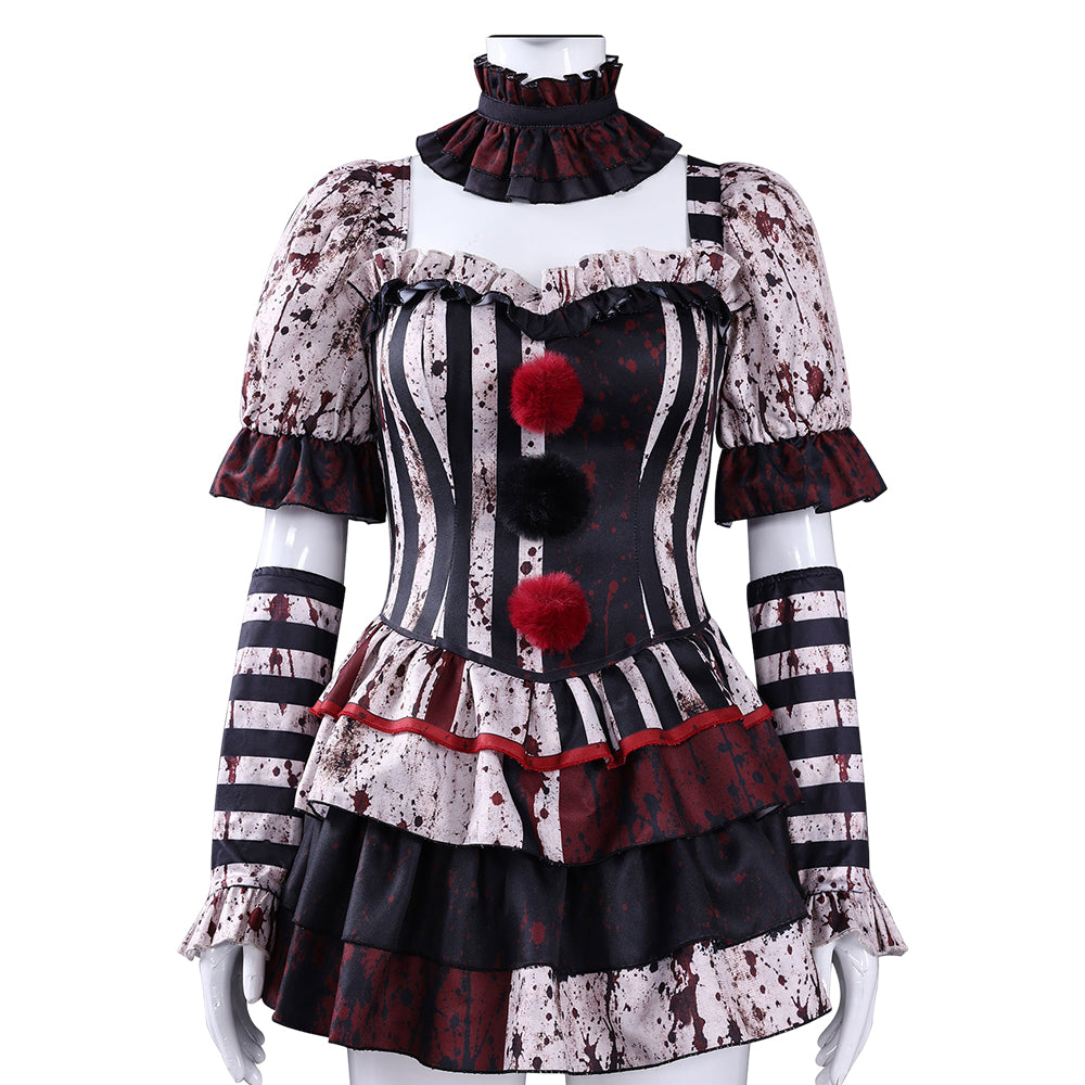 Art The Clown Terrifierweiß schwarz Kostüm Set Terrifier Art The Clown Cosplay Outfit
