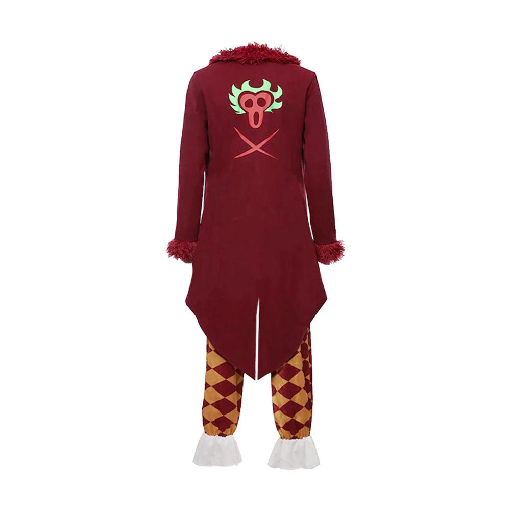 Bartolomeo rot Kostüm Set One Piece Kapitän Bartolomeo Cosplay Outfit